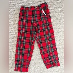 Hatley Red and Green Plaid Pants